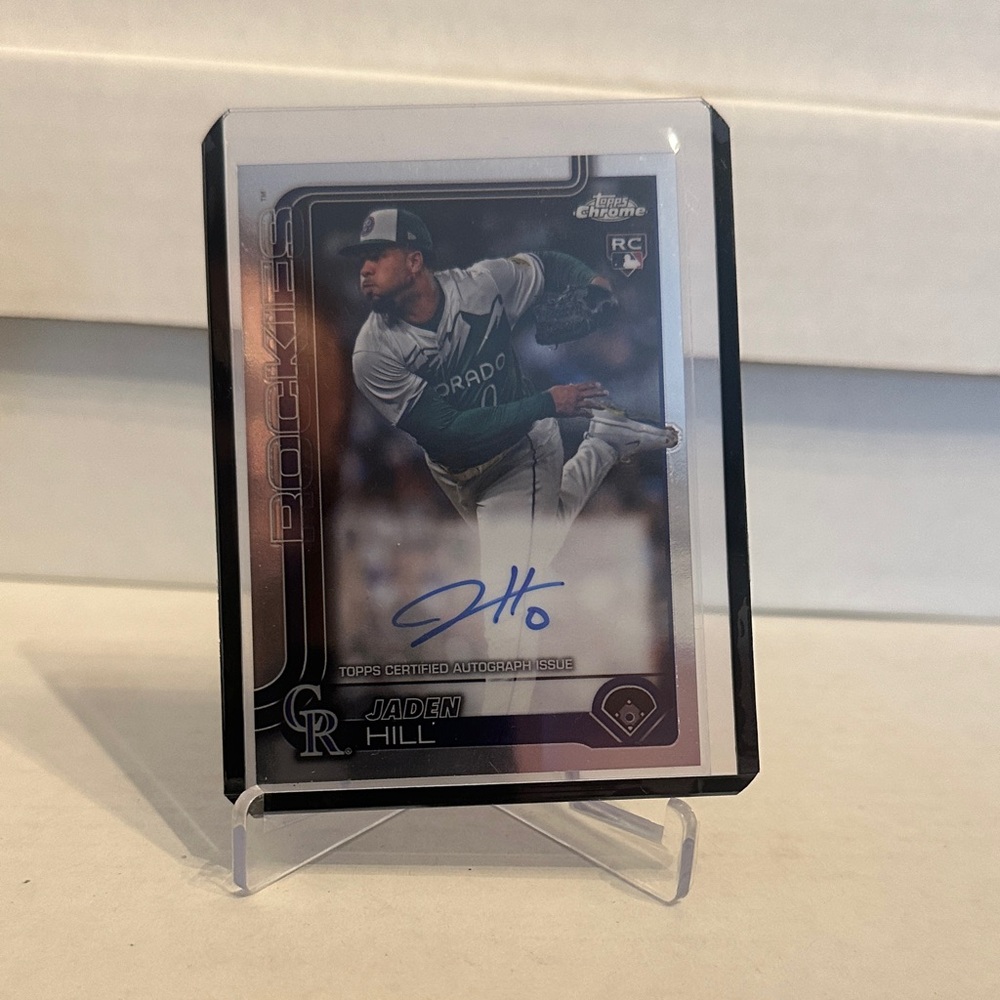 2025 Topps Chrome -Jaden Hill Autographed 
Rookie Card Colorado Rockies